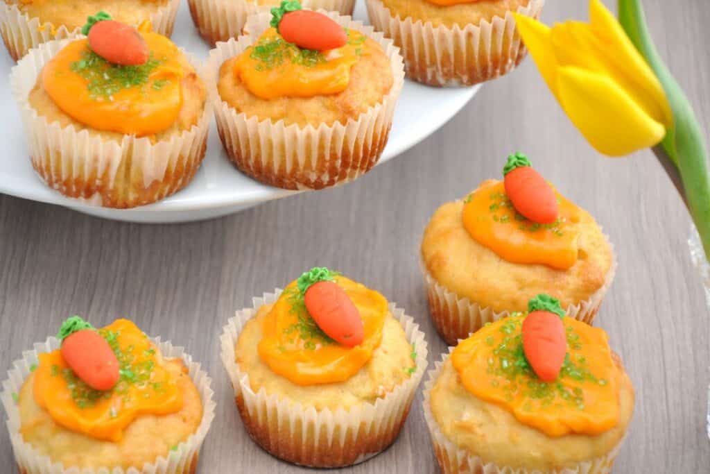 cupcakes de cenoura sem açúcar